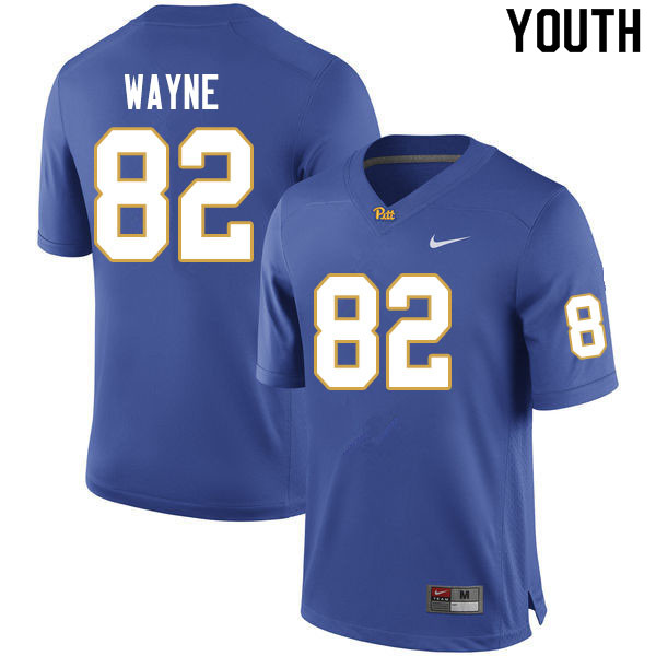 Youth #82 Jared Wayne Pitt Panthers College Football Jerseys Sale-Royal